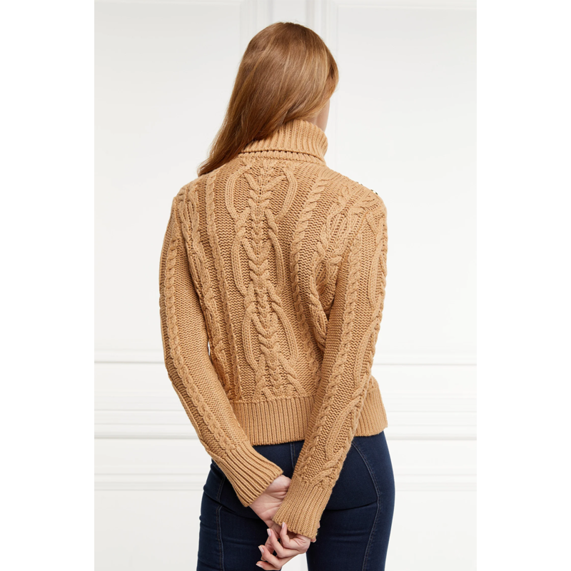 Holland Cooper Belgravia Cable Knit - Camel-1